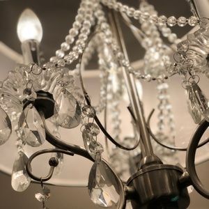 Gorgeous Crystal Adorned Bedside Lamp